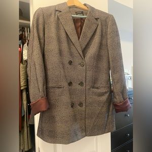 Plaid RW&CO double breasted blazer